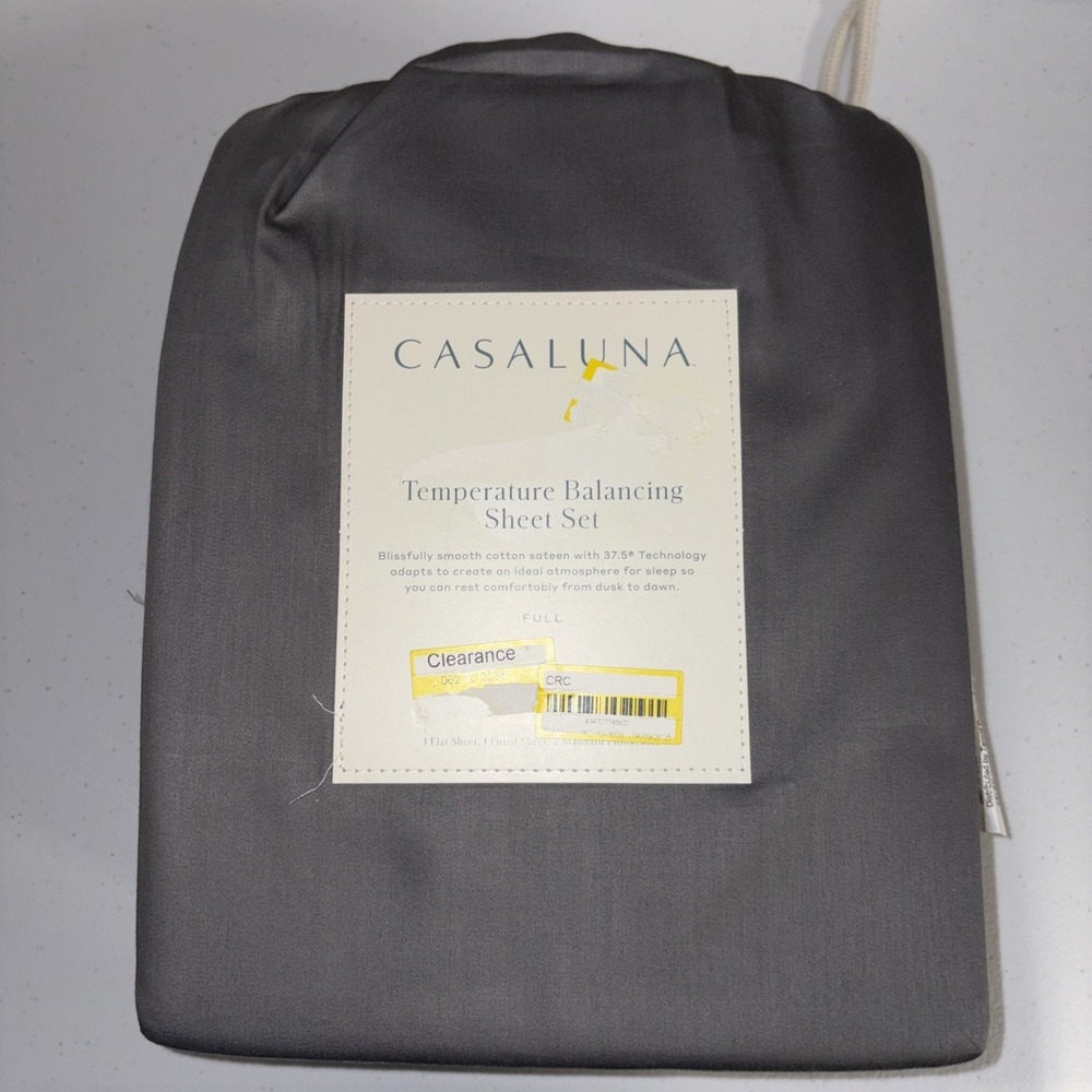New Casaluna Temperature Balancing Sheet Set Size Full‎ Metal Gray 300 TC
